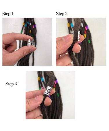 350 Pcs Dreadlocks Metal Hair Cuffs - 7 Colors Adjustable Braid Accessories for Stunning Hairstyles - Buy Online on SooperMarket.com