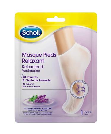 Scholl Foot Mask - Foot Cream - Nourishing and Relaxing Lavender - Expert Care - 1 Pair