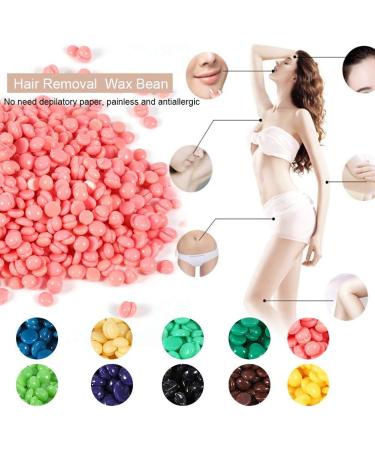 Bag Wax Beans - 10 Types 100g for Depilatory Hard Wax Hair Removal (Rose) | Best for Arm Body Bikini | International Shipping - Buy Online on SooperMarket.com