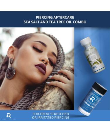 Recovery Aftercare Sea Salt & Tea Tree Oil Combo - Natural Soothing Piercing Aftercare Solution for International Shipping - Buy Online on SooperMarket.com