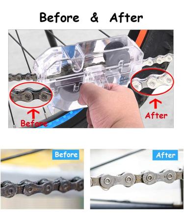 UILB Bike Chain Scrubber Set - 10oz Cleaning Agent & Brush Kit for Bicycle Chain and Gear Wheel - Buy Online on SooperMarket.com