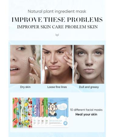 Hydrating Facial Mask with Hyaluronic Acid and Niacinamide 30 Sheets - Buy Online on SooperMarket.com