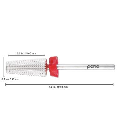 PANA Nail Carbide 5 in 1 Bit - Dual Direction for Left and Right Handed Use - Fast Acrylic & Hard Gel Removal - 3/32 Shank - Manicure Nail Art Drill (Fine Silver) - Buy Online on SooperMarket.com