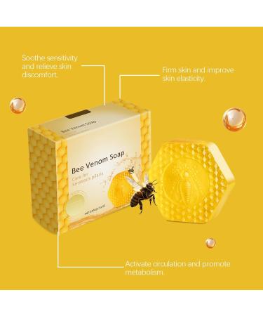 Bee Venom Skin Lightening Soap Bee Venom Soap Bar for Dark Spot Cleansing Soap Bee Venom Body Soap Face Soap Bar Natural Soap Bar Brighten Skin Tone Unclogs Pores Soothing Moisturising - Buy Online on SooperMarket.com