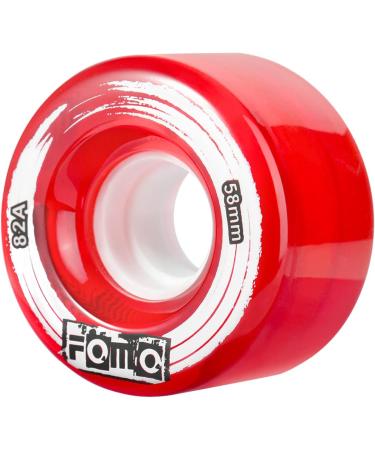 FOMOTEAM Roller Skate Wheels 58mm 82A (Set of 8) - Red | Indoor/Outdoor Use - Buy Online on SooperMarket.com