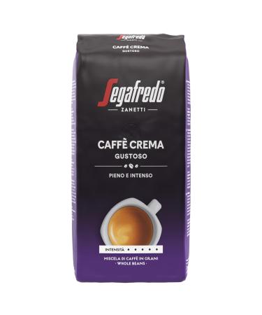 Segafredo Zanetti Caff Crema Gustoso - whole bean (1 kg pack) - Suitable for Caff Crema - Long and dark roasted coffee beans full and intensive taste