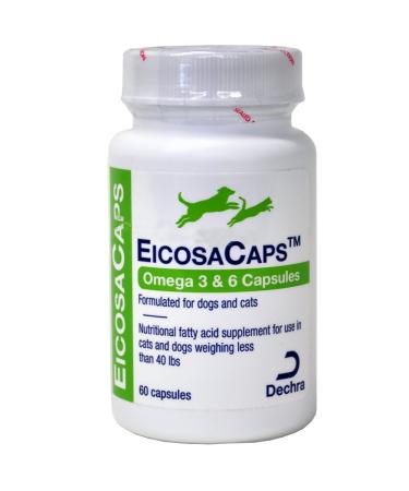 Dechra EicosaCaps Omega 3 & 6 Capsules for Cats and Dogs Under 40 lb 60 Count
