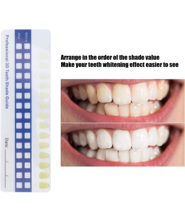 Professional Tooth Whitening Color Guide - 5-Part Comparison Card for Home & Dental Use - Buy Online on SooperMarket.com