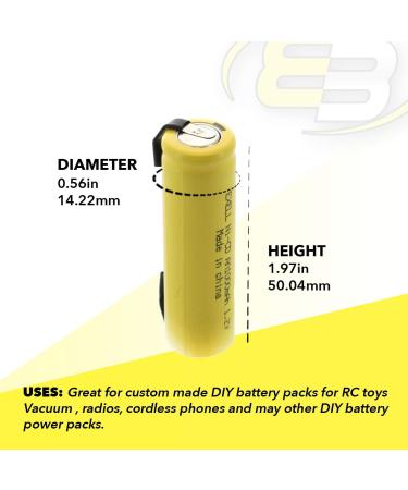 Buy Exell Battery 5-Pack 1.2V 1000mAh AA NiCD Rechargeable - Compatible with Telecom UPS Smart Grid & More - International Shipping Available - Buy Online on SooperMarket.com
