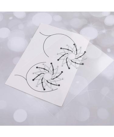 LUOEM Acrylic Nipple Covers Rhombus Shape Breast Face Jewels Gem Stones Bindi Stickers (White Black) - Buy Online on SooperMarket.com