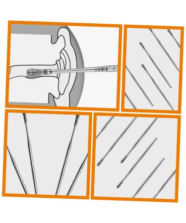 6pcs Stainless Steel Spring Earwax Cleaner Tool Set - Ear Pick, Earwax Catcher, Digger, Spiral Remover, Scoop - Buy Online on SooperMarket.com