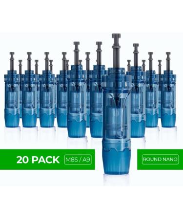 Dr. Pen Ultima M8S/A9 Replacement Cartridges (20 Pack) - 0.25mm Round Nano Bayonet Slot - Disposable Parts - Buy Online on SooperMarket.com