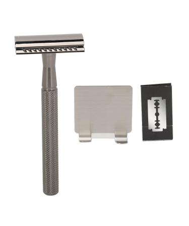 Double -cutting safety razor for women and men safety razor with a long handle portable manual hair cladding for the beauty salon (black)