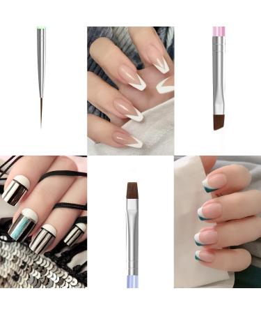 Lofuanna 6pcs Nail Art Liner Brushes Set - Double Ended Dotting Tools for DIY Nail Art Painting & Drawing - Buy Online on SooperMarket.com