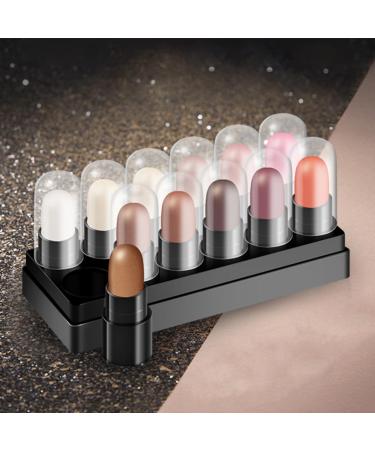 Angoily 12pcs 12 Shadow Box Highlighters Glitter Eye Shadow Girl Makeup Supplies Boxed Tool - Buy Online on SooperMarket.com