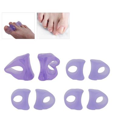 4 Pairs Silicone Toe Separators for Hallux Valgus Relief - Purple - Buy Online on SooperMarket.com