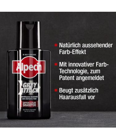 Alpecin Gray Attack Shampoo - 2 x 200ml | Gradual Hair Darkening & Natural Color | Prevent Hereditary Hair Loss - Buy Online on SooperMarket.com