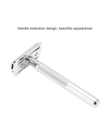 Premium Long Handle Safety Razor with Removable Head - Comfortable Washable Zinc Alloy Non-Slip Design for Men | Perfect for Travel & Home Use - Buy Online on SooperMarket.com