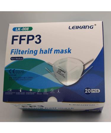 Leikang FFP3 Certified 5-Layer Protective Mask - 20 Pack | High BFE 98% | Dust & Particle Protection - Buy Online on SooperMarket.com
