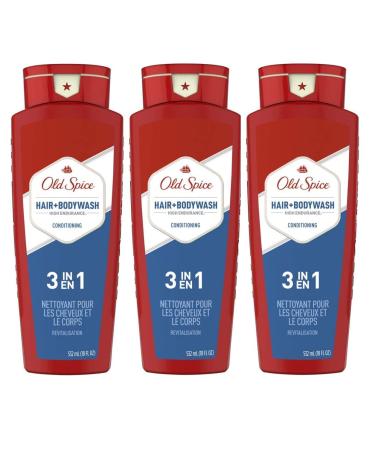 Old Spice High Endurance Conditioning Hair & Body Wash 18 Fl Oz (Pack of 3) by Old Spice