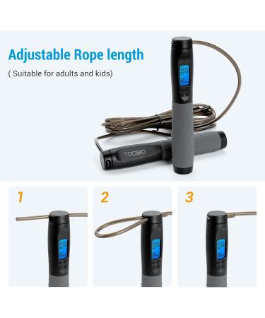 Adjustable Wireless Jump Rope with Counter - Digital Kilometer & Steel Ball Bearings - Perfect for Sports & Fitness - Buy Online on SooperMarket.com