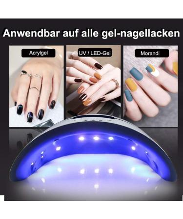 LKE UV Lamp for Gel Nails - 36W Portable Nail Dryer with USB Charging 30/60/90s Timer LCD Display & Infrared Sensor - Perfect for All Gel Types - Buy Online on SooperMarket.com