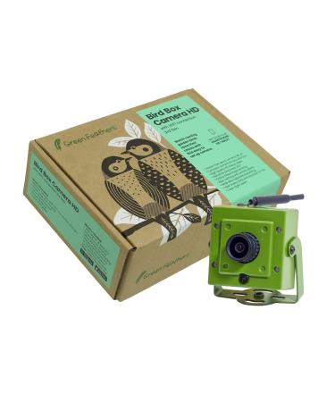 Green Feathers HD WiFi Bird Box Camera 3rd Gen (1080p Wi-Fi Camera & 10m Power Cable) 1 Count (Pack of 1)