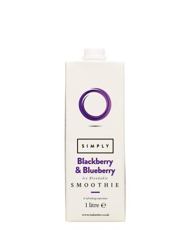 Simply Blackberry and Blueberry Smoothie Vegan Blendable Concentrated Smoothie Mix Made with Real Fruit Puree (1 Litre)