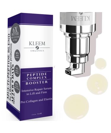 Collagen Peptide Serum for Face with Hyaluronic Acid & Amino Acids - Firming Collagen Serum for Face to Reduce Wrinkles  Even Skin Tone & Texture - Organic Collagen Face Serum for Radiant Skin   1 fl. oz