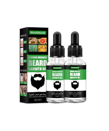 2PCs Beard Growth Oil Bart growth of oil Bart l Biotin Bartwachtum Serum for men stimulate beard growth.