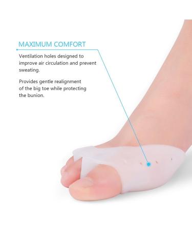 Gel Toe Separator Silicone Hallux Valgus Corrector Bunion for Hammer Tip with Forefoot Bear Toe Spacers To Straighten Overlapping Toes - Buy Online on SooperMarket.com