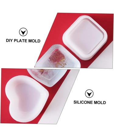 Tofficu 6 Pcs Dish Silicone Mold Molde De Para Resina Square Tray Keychain Mold Diy Plate White - Buy Online on SooperMarket.com