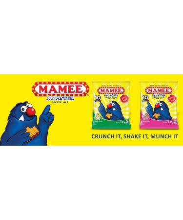 Mamee Monster Noodle Snack BBQ & Chicken Flavour Crispy Snacks 250g HALAL (2 Big Packs 20 Packets) - Buy Online on SooperMarket.com