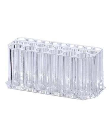 Topyond Clear Makeup Brush Holder Organizer 26 Slots Transparent Lip Liner Organizer Eyeliner Holder Organizer Eyebrow Pencil Organizer for Vanity Bathroom