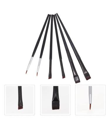 Beaupretty 6pcs Travel Eyeliner Makeup Brush Set - Dual Purpose Thin Eye Liner & Cream Brushes for Perfect Makeup - Artificial Fiber - Buy Online on SooperMarket.com