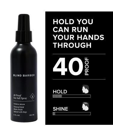 Blind Barber 40 Proof Sea Salt Spray for Men - Volumizing Texture Mist for Effortless Waves & Matte Finish - 6oz - Buy Online on SooperMarket.com