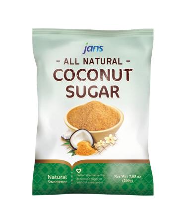 Jans All Natural Coconut Sugar, 7.05oz (Pack of 1)