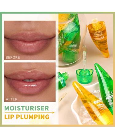 SWETIYOU Lip Plumper Set - Natural Moisturizing Aloe Vera Gloss for Fuller, Hydrated Lips | Reduce Fine Lines | Lip Care Serum - Day and Night Use - Buy Online on SooperMarket.com