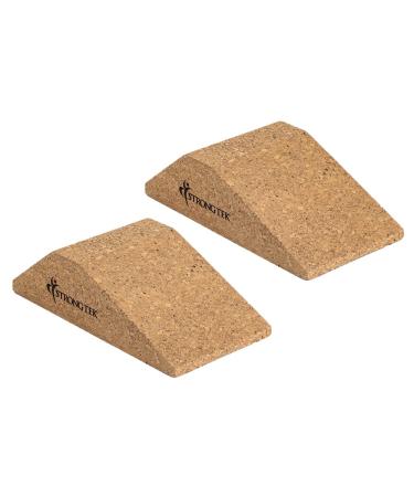 StrongTek Calf Raise Block, Squatting Heel Wedge Block (Pair), Non-Slip Elevated Squat Ramp for Weightlifting, Portable Slant Board for Squat/Deadlift/Yoga, Enhance Squat Posture, Avoid Muscle Strain Squat Wedge