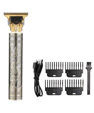 Hair Clipper Rechargeable Electric Push Shaver T9 Bald Hair Clipper Electric Clipper for Men Barber (Color : Bronze Dragon)