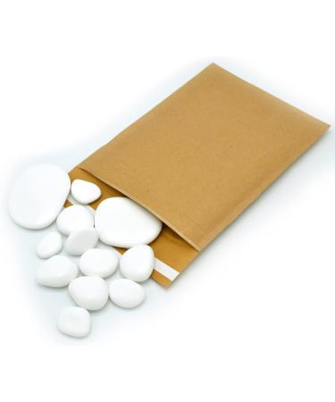 Kalapanta Kit Try-Pack: 12 Mixed Decorative Stones - White Recycled Plastic for Pots Painting Aquariums & Gardens - Buy Online on SooperMarket.com