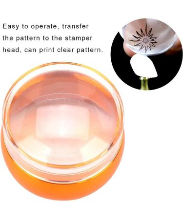 Professional Moum Routes Silicone Nail Stamp Kit | Clear Nail Seal & Printing Tool for DIY Manicures | Perfect for Nail Artists & Enthusiasts (Orange) - Buy Online on SooperMarket.com