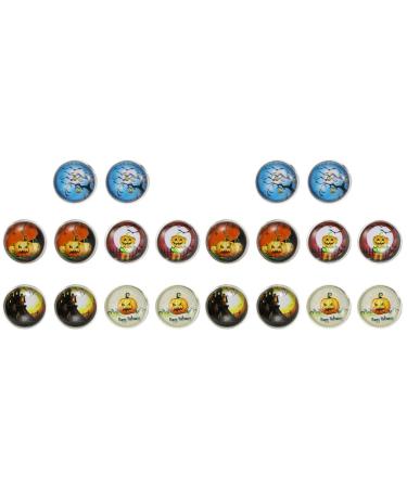 EXCEART 10 Pairs Halloween Earrings Mens Earring Pierced Earrings for Women Earrings Studs for Grils Mix Man