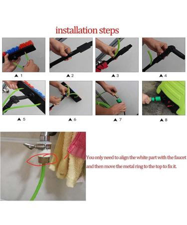 Water Fed Pole Kit 4-12M Window Cleaning Pole Water Fed Telesbrush Window Cleaner Kit Water/Hose Fed Pole Window Cleaning Brush Equipment/3.6M/12Ft 55cm Brush Head 6M/21FT - Buy Online on SooperMarket.com