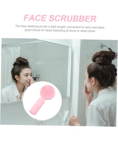 Gogogmee Silicone Face Brush Silicone Face Scrubber Silicone Facial Scrubber Facial Cleansing Brush Face Scrubber Face Scrubbers Silicone Brush for Face Facial Exfoliator Brush Facial Brush 11x5cm Pink - Buy Online on SooperMarket.com