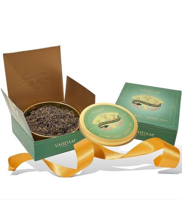 Vahdam Teas Loose Leaf Green Tea Himalayan Green Gift Set 1 Tin Caddy