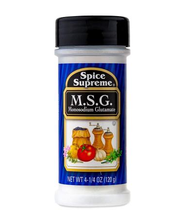 Spice Supreme M.S.G. Monosodium Glutamate, plastic shaker, 4.25-oz.