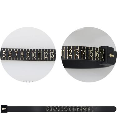 1 Pack US Ring Sizer Measuring Gauge 1-17 US Rings Size Plastic Finger Sizing Measure Tool Reusable Black - Buy Online on SooperMarket.com