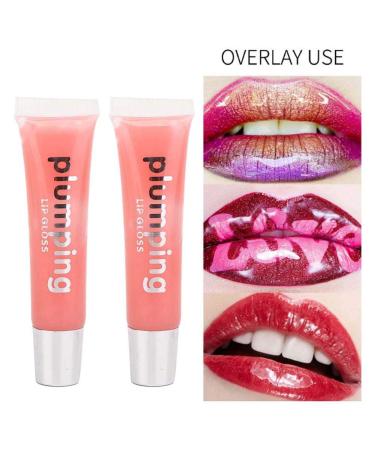 2pcs Lip Plumping Serum & Glitter Lip Gloss Set - Long Lasting Makeup for Full Lips - International Shipping Available - Buy Online on SooperMarket.com
