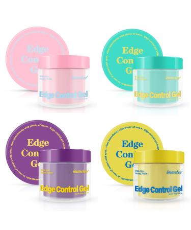 Immetee Edge Control Gel with Brush - Flyaway Tamer & Afro Hair Styling Gel (100g Green-Avocado) - International Shipping Available - Buy Online on SooperMarket.com